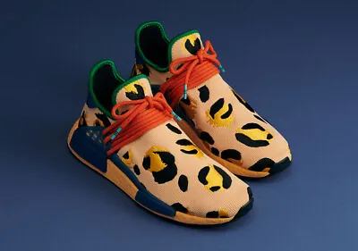 Adidas NMD Hu Pharrell Animal Print Lopard Pulse Amber - Men's Sizes (HP3221) • $129.99