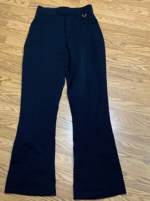 Eddie Bauer Ebtek Ski Pants Sz 12 Tall Black Nylon Acrylic Wool Spandex • $29.99
