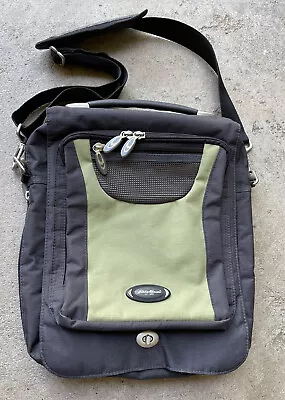 Eddie Bauer Skyway Luggage Messenger Laptop Bag W/ Shoulder Strap Grey & Green • $9.99