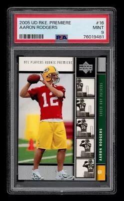 2005 Upper Deck Rookie Premiere: # 16 Aaron Rodgers PSA 9 MINT • $24.62