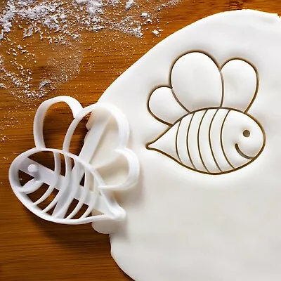 Cute Bee Cookie Cutter | Honeybee Bumblebee Bumble Baby Shower Beehive Biscuit • £8.66