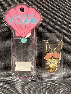 Vintage Disney The Little Mermaid Gold Tone Locket Pendant Necklace Taiwan • $30