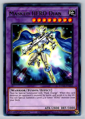 Masked HERO Dian Yugioh Toon Chaos Rare TOCH-EN046 1st Edition • $0.99