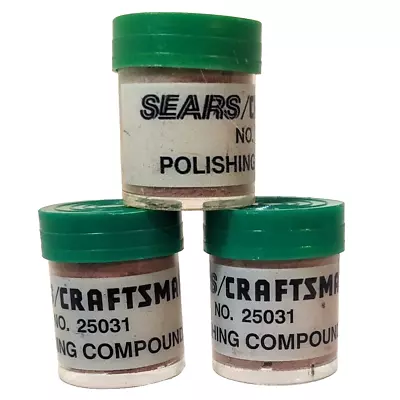 Craftsman Cleaning And Polishing Compound 25031 Vintage Sears Label 3 Canisters • $24.17