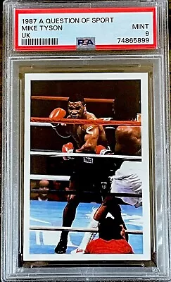 Mike Tyson 1987 A Question Of Sport Uk Rookie Card Rc Mint Psa 9 Centered Gem • $299