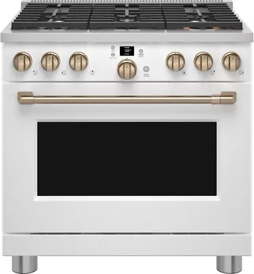 Cafe Professional CGY366P4TW2 36  Smart Professional Gas Range Matte White • $4350