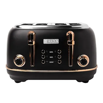 $87.29 • Buy Haden Dorset 4 Slice Stainless Steel Toaster With Tray, Black/Copper (Open Box)