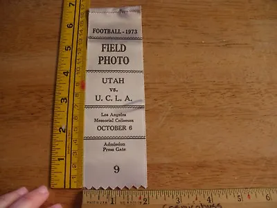 1973 UCLA Vs Utah Football Press Pass Ribbon Mark Harmon • $21.95
