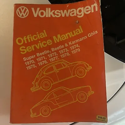 $11.11 • Buy Volkswagen Official Service Manual 1970 Thru 1979
