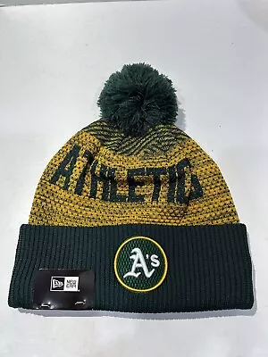 Oakland Athletics MLB Baseball New Era Knit Pom Pom Hat Cap Beanie • $34.99