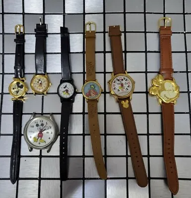 $65.51 • Buy (lot Of 7) Little Mermaid Mickey Mouse Musical Watch And Assorted Disney Watches