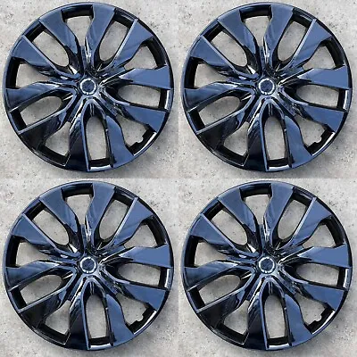 $65.99 • Buy 17  Black Set Of 4 Wheel Covers Full Rim Hub Caps Fit R17 Tire & Steel Wheels