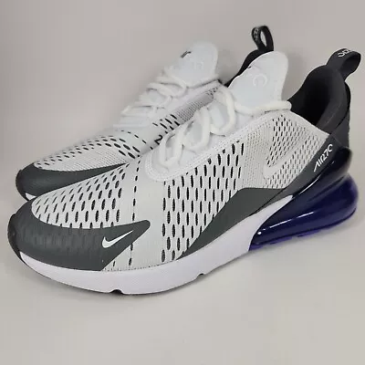 Nike Air Max 270 Mens Size 10 Running Shoe White Grey Purple Violet AH8050-107 • $115