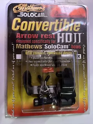 New: Mathew’s Solocam Convertible HD II Arrow Rest- Black- Right Hand • $79.99