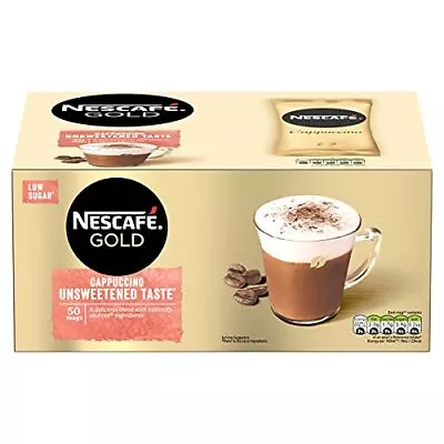 Nescafé Gold Cappuccino Unsweetened Taste Coffee 50 Sachets X 14.2G • £12.99