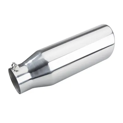 4  To 6  Diesel Truck Tailtip Rolled Angle Cut Exhaust Tip 18  Long Polished • $46