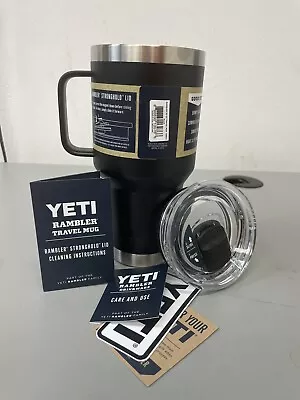New YETI Rambler Black 30 Oz Travel Mug With Stronghold Lid • $37.99
