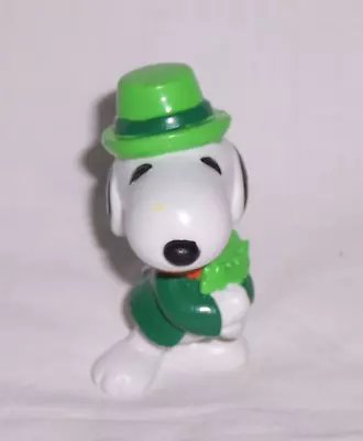 RARE Vintage Irish Snoopy ST PATRICKS DAY PVC Figure Holding Shamrocks • $24.99