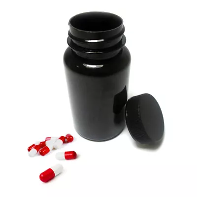 50 Empty Plastic Pill Bottles Medicine Container Vitamin Capsule Drug Holder Bk • $47.76