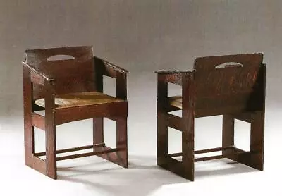 Postcard Charles Rennie Mackintosh Chairs For Willow Tea Rooms 1903 Modernist • £4.81