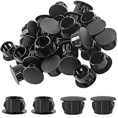 Murtenze 30 Pcs 13mm (1/2 ) Black Hole Plugs Plastic Flush Type Panel Plugs ... • $9.19