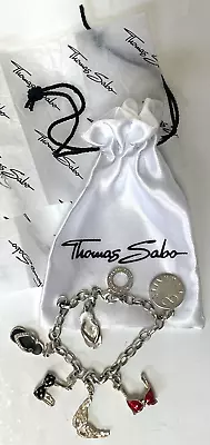 Thomas Sabo Charm Club Bracelet Sterling Silver Belcher Bikini Wings Mask Thongs • $145