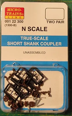 N MICRO TRAINS  001 22 300 Brown True Scale Short Shank Couplers 1300-B • $4.60