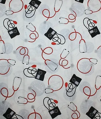 1 Yards Of  Medical Fabric 100% Cotton Screen Print • $9.95