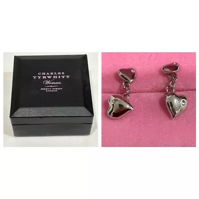 £19.99 • Buy Charles Tyrwhitt Women's Heart Cuff Links Diamante Sparkle Detail RRP £39.95