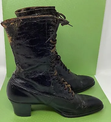 Vintage Witches Boots. Edwardian Victorian Pagan 9 Narrow • $45