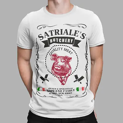 The Sopranos T-Shirt Satriale's Pork Store Movie TV Gangster Mobster Jersey Tee • £6.99