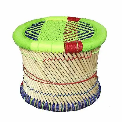 Jaipur Cane Bar Bamboo Muddha/Meditation Stool For Outdoor/Indoor Multicolor 1pc • $83.92