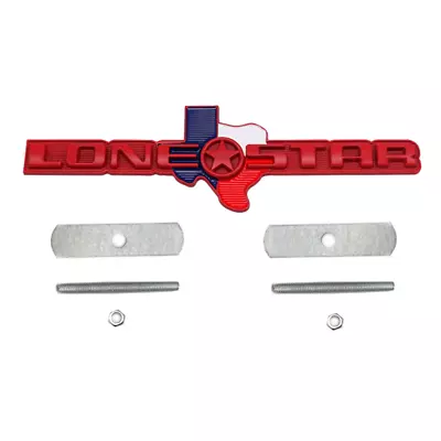 Red LONE STAR TEXAS Front Grille Emblem For Ram Sierra Tahoe Titan F150 250 • $12.59