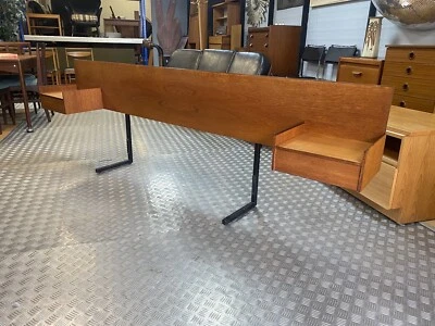 £225 • Buy UK DELIVERY Rare Mid Century 5’ Meredew Teak Continental Headboard Bedside ,,,..