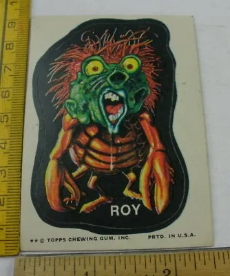 Roy Topps Bazooka UGLY MONSTER Sticker VINTAGE Tan Back • $12.95