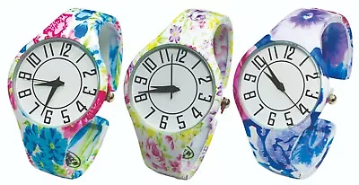 Blekon Collections Analog Quartz Women Floral Design 36mm Case Cuff Bangle Watch • $19.99