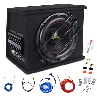 Hikity 12  5800W Car Subwoofer+Sub Enclosure Bandpass Subwoofer And Audio Cable • $169.99