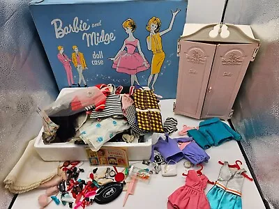 Vtg 200+ Piece Barbie Clothing Lot C1960s Shirts Jacket Outfits Access Mattel • $1631