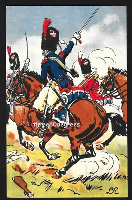 Vintage French Artist Postcard: Napoleon Army Charge Of The Wagram Riflemen 1809 • £6.50