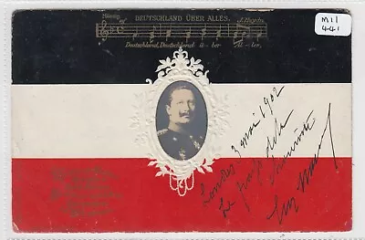 1902 - German Patriotic - Flag With Image Of Soldier In Centre / Music Notes - • £4.99