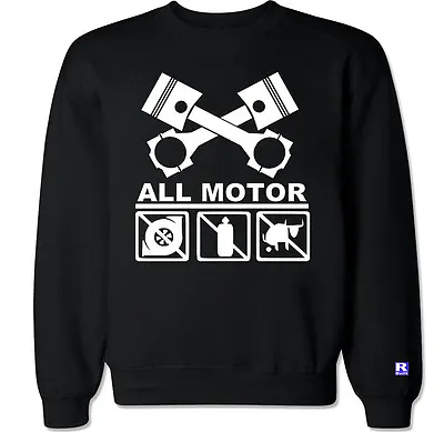 JDM ALL MOTOR B16 B18 B20 K20 Civic Integra Type R Piston Cams Crew Neck Sweater • $34.99