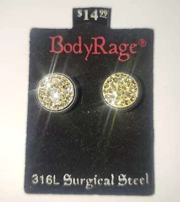 SPENCERS BODY RAGE 18G CL Cubic Zirconia FK Plug 316L Surgical Steel NEW • $3