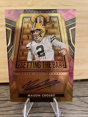 2023 Panini NFL Gold Standard Football Mason Crosby Autograph /24! • $39.99