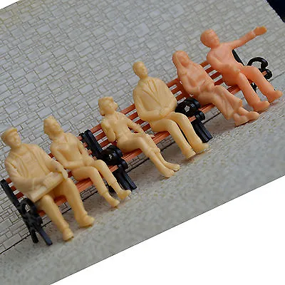 18 Pcs G Scale 1:24 UnPainted Figures All Seated 6 Different Poses People • $10.99