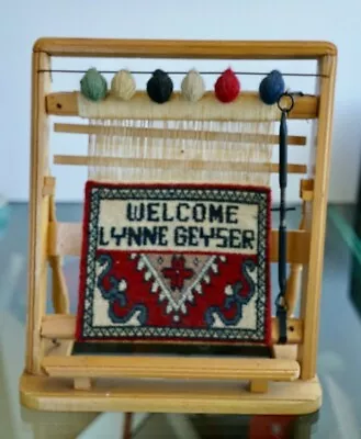 Vintage Loom Rug Making Model Display  12 X14  • $67.49