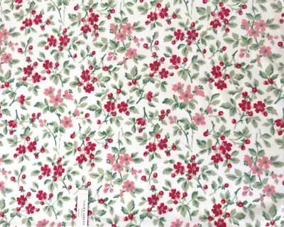 Laura Ashley TIERNEY BERRY Pink Red Green Floral Decorative Velour Bath Towel • $21.99