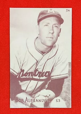 Bob Alexander ~ 1953 Canadian Exhibits #36 ~ Montreal Royals ~ RARE ~ NM-MT!! • $10