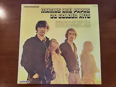 Vintage 1973 MAMAS AND PAPAS 20 GOLDEN HITS ORIGINAL 2 RECORD SET • $13