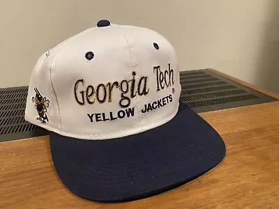 Vintage Georgia Tech Yellow Jackets Sports Specialties Script Snapback Hat Twill • $64.95