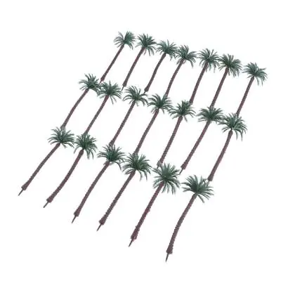 20pcs Model Tree Coconut Palm Trees Scenery Miniature Beach Diorama Layout 13cm • £8.83